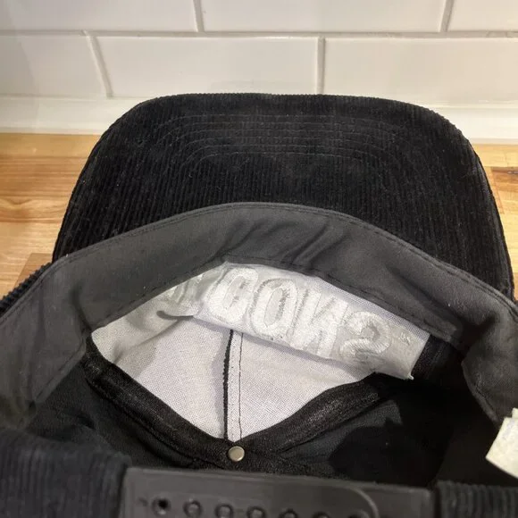 VTG Atlanta Falcons Corduroy Snapback Hat Black Embroidered Logo Starline NFL - Picture 8 of 9